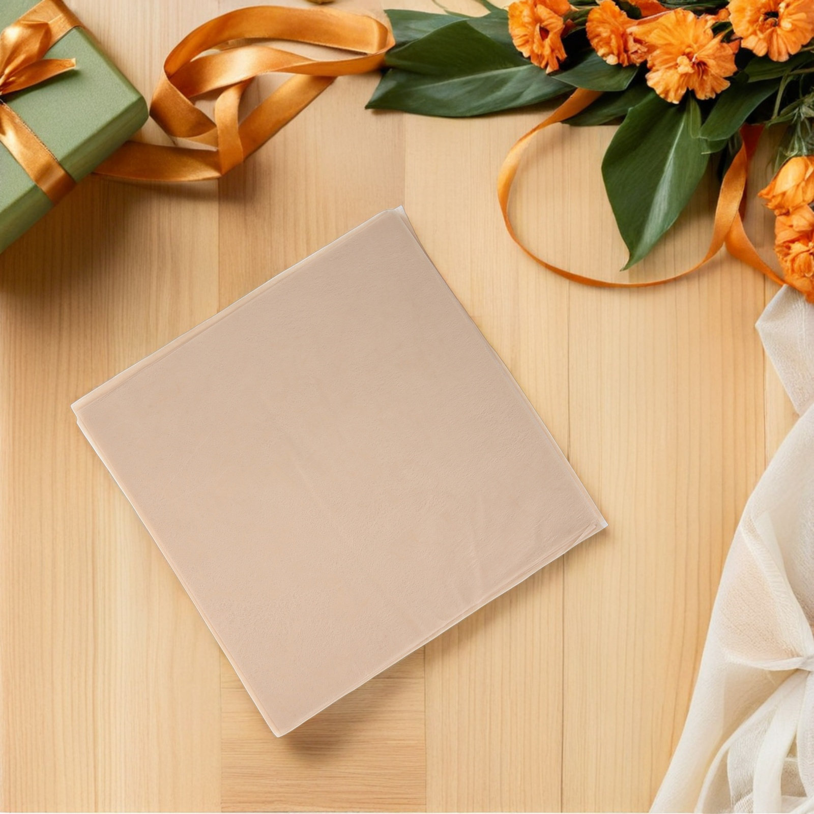 Florist Supply Paper - 100Pcs Waterproof Bouquet Wrap Paper Beige
