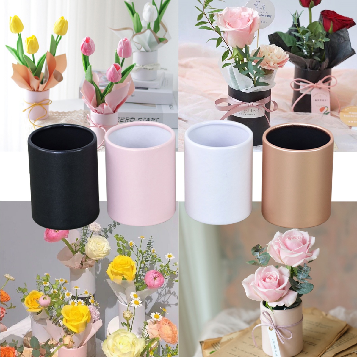4pcs Mini Round Flower Box Gif - Florist Supply Paper review and price