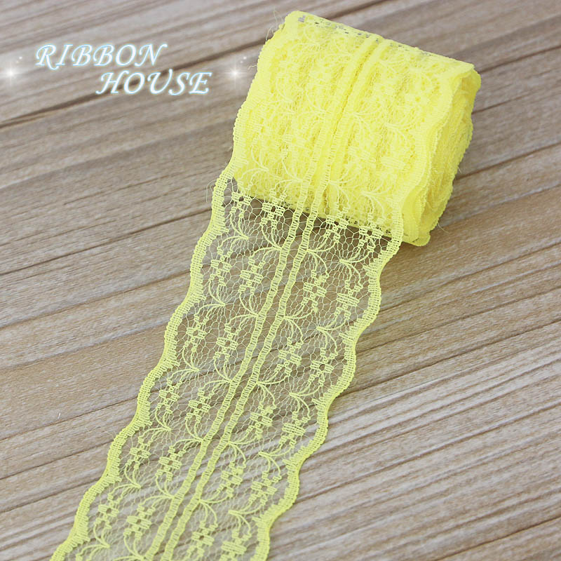 (5 Yards/Roll) 45mm White Lace - Ribbon Organza Roll review and price