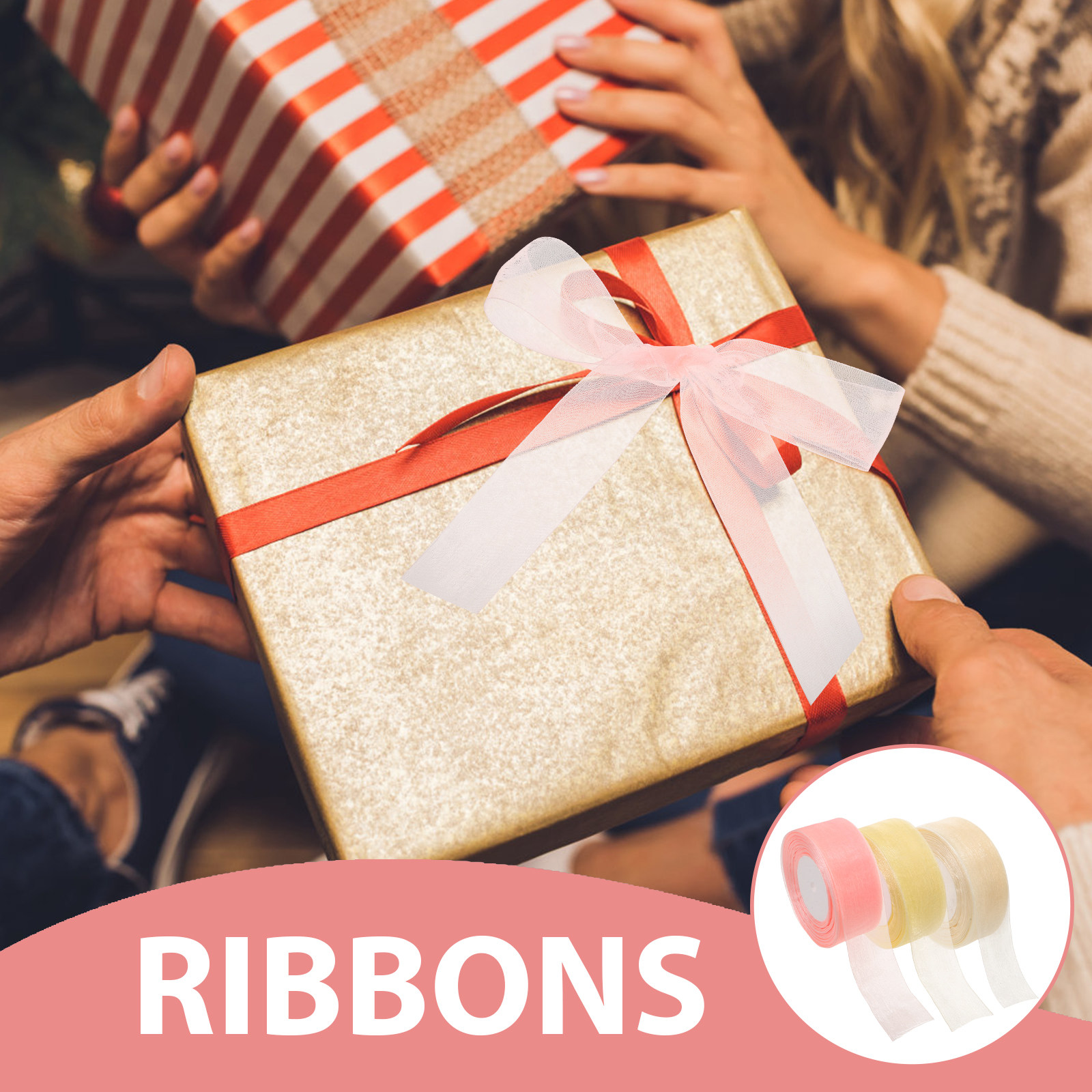 3 Rolls Sheer Organza Ribbon 5 - Ribbon Organza Roll review and price