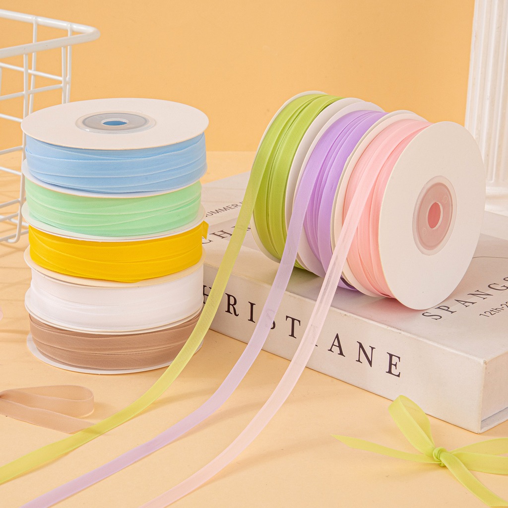 25Yards/Roll 6mm Double-sided  - Ribbon Organza Roll review and price