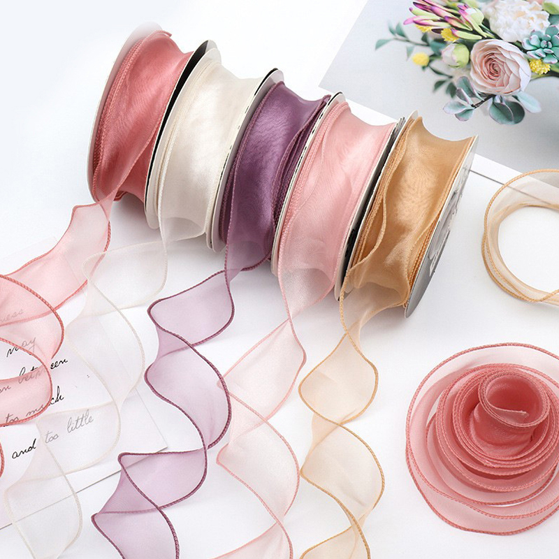 9Meters/Roll Sheer Silk Ribbon - Ribbon Organza Roll review and price