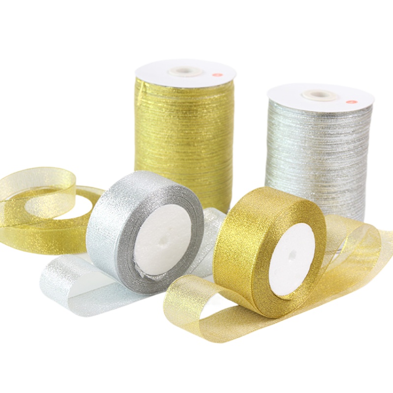 Gold/Silver Organza Onion Ribb - Ribbon Organza Roll review and price