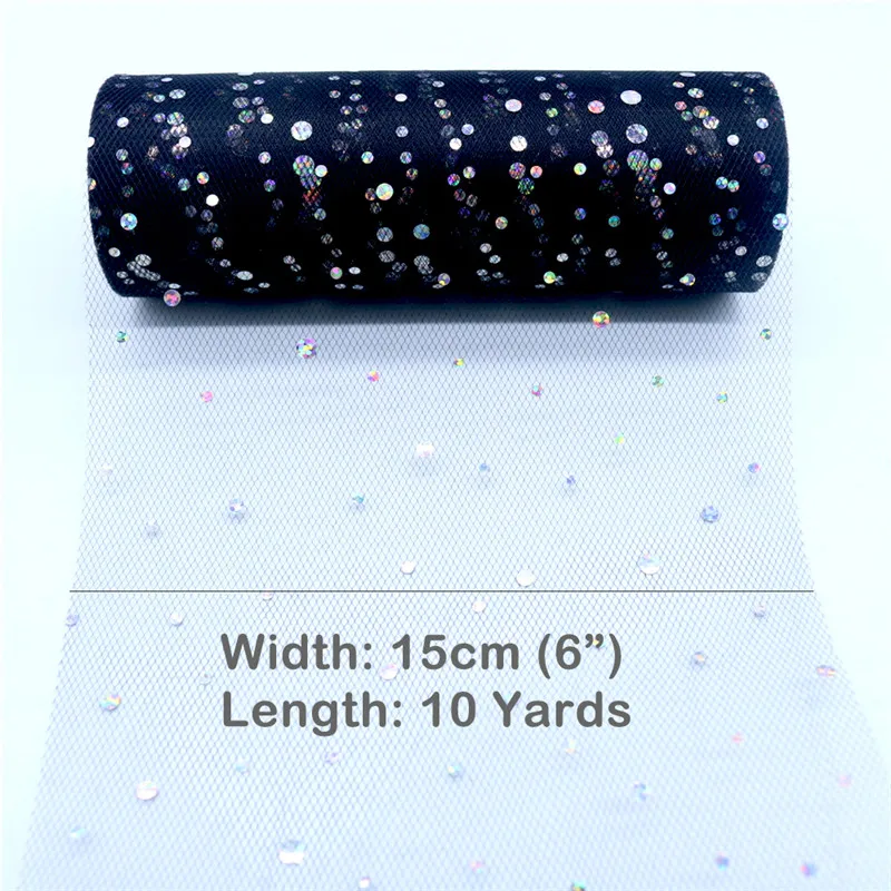 Glitter Sequin Tulle Roll 15cm - Ribbon Organza Roll review and price