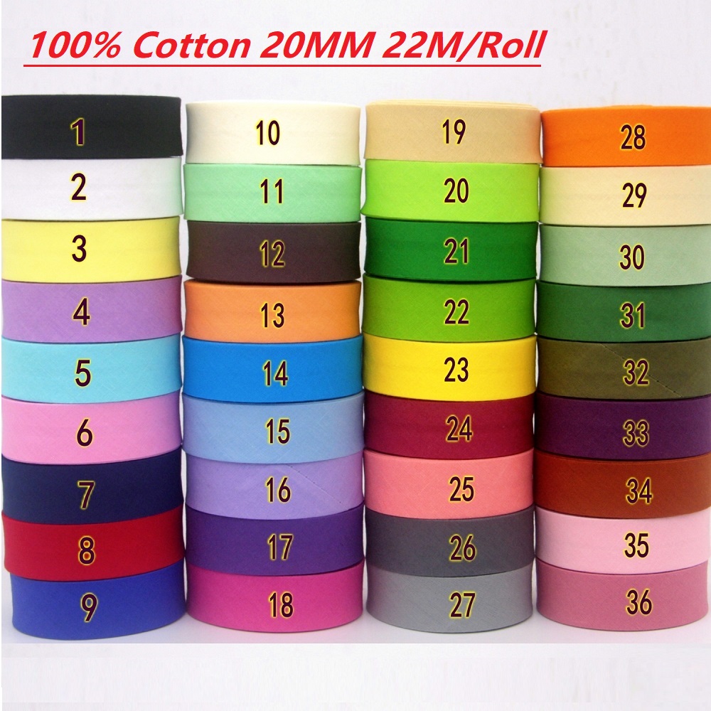 22m/Roll 100% Cotton Bias Tape - Ribbon Organza Roll review and price