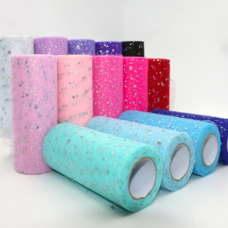 Glitter Sequin Tulle Roll 10 Y - Ribbon Organza Roll review and price